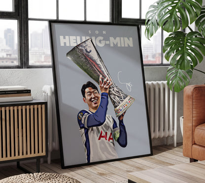 Son Heung-min 24/25 Europa League 4K Poster