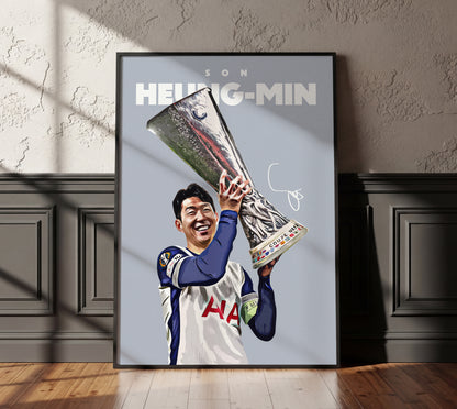 Son Heung-min 24/25 Europa League 4K Poster