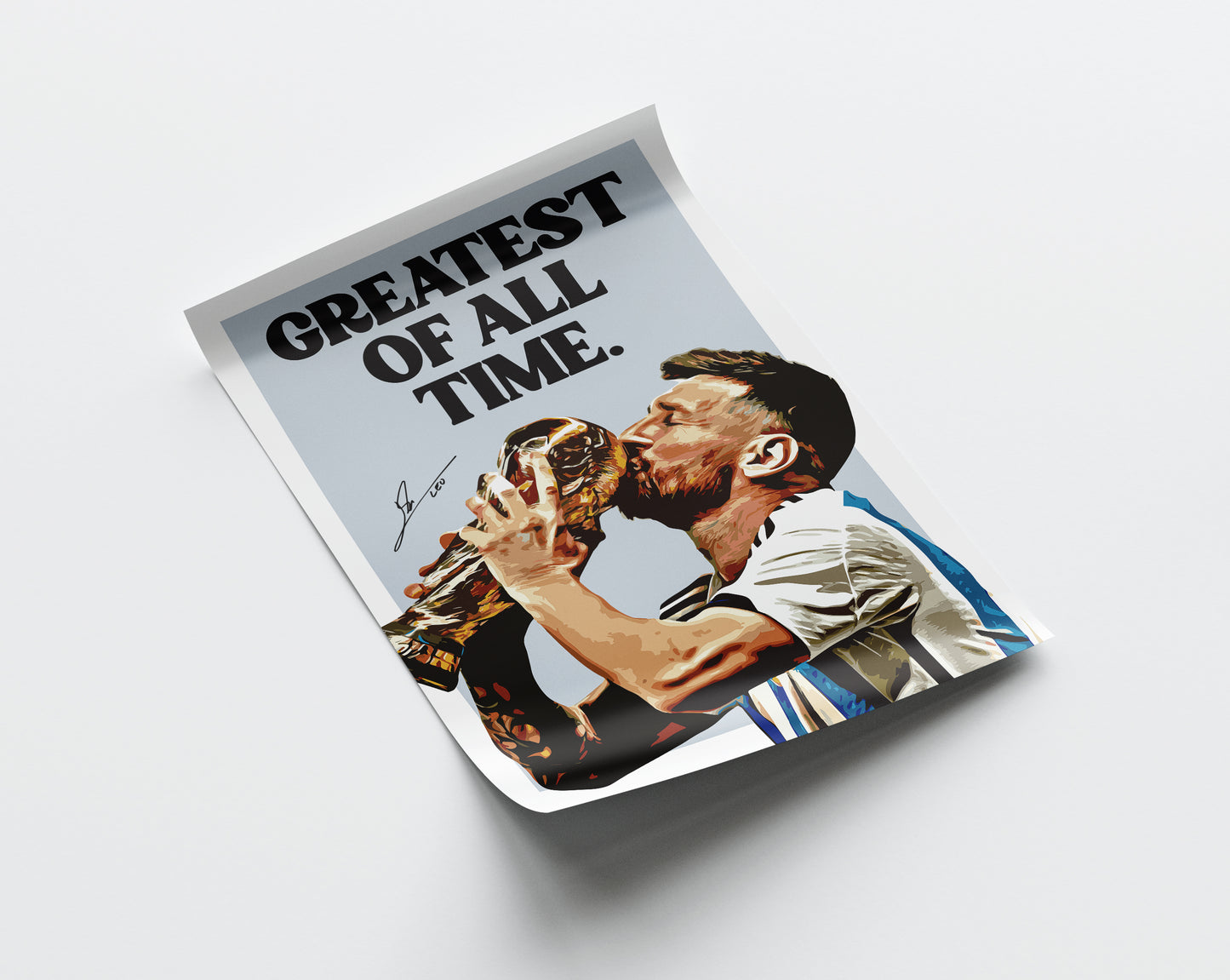 Lionel Messi 'Greatest Of All Time' 4K Icon Poster