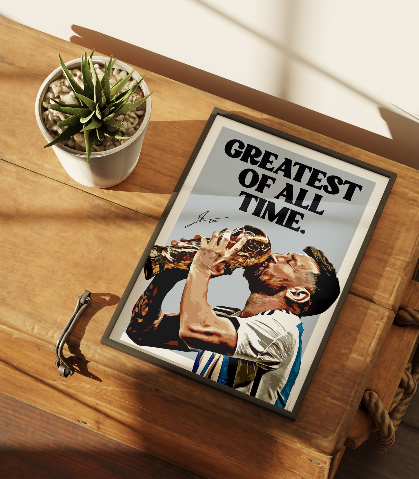 Lionel Messi 'Greatest Of All Time' 4K Icon Poster