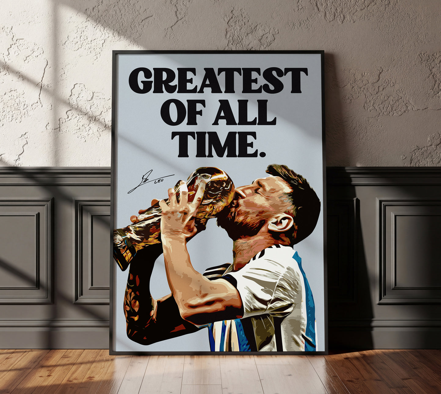 Lionel Messi 'Greatest Of All Time' 4K Icon Poster