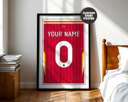 Liverpool Shirt 24/25 Customisable Poster