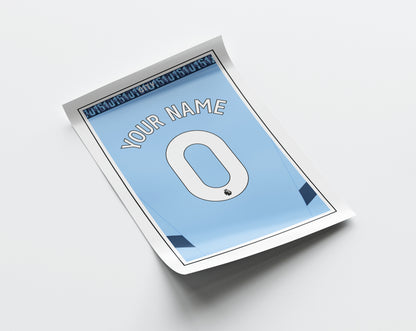 Manchester City Shirt 24/25 Customisable Poster