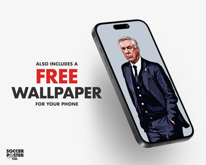 Carlo Ancelotti 4K Poster