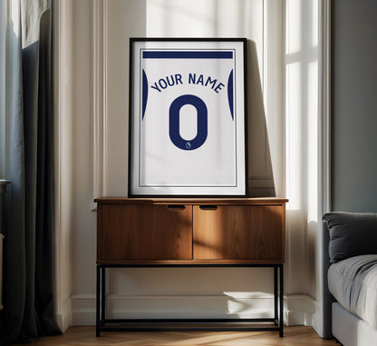 Tottenham Hotspur Shirt 24/25 Customisable Poster