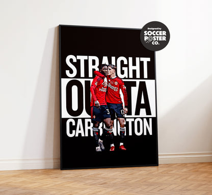 Garnacho & Mainoo "Straight Outta Carrington" 4K Poster