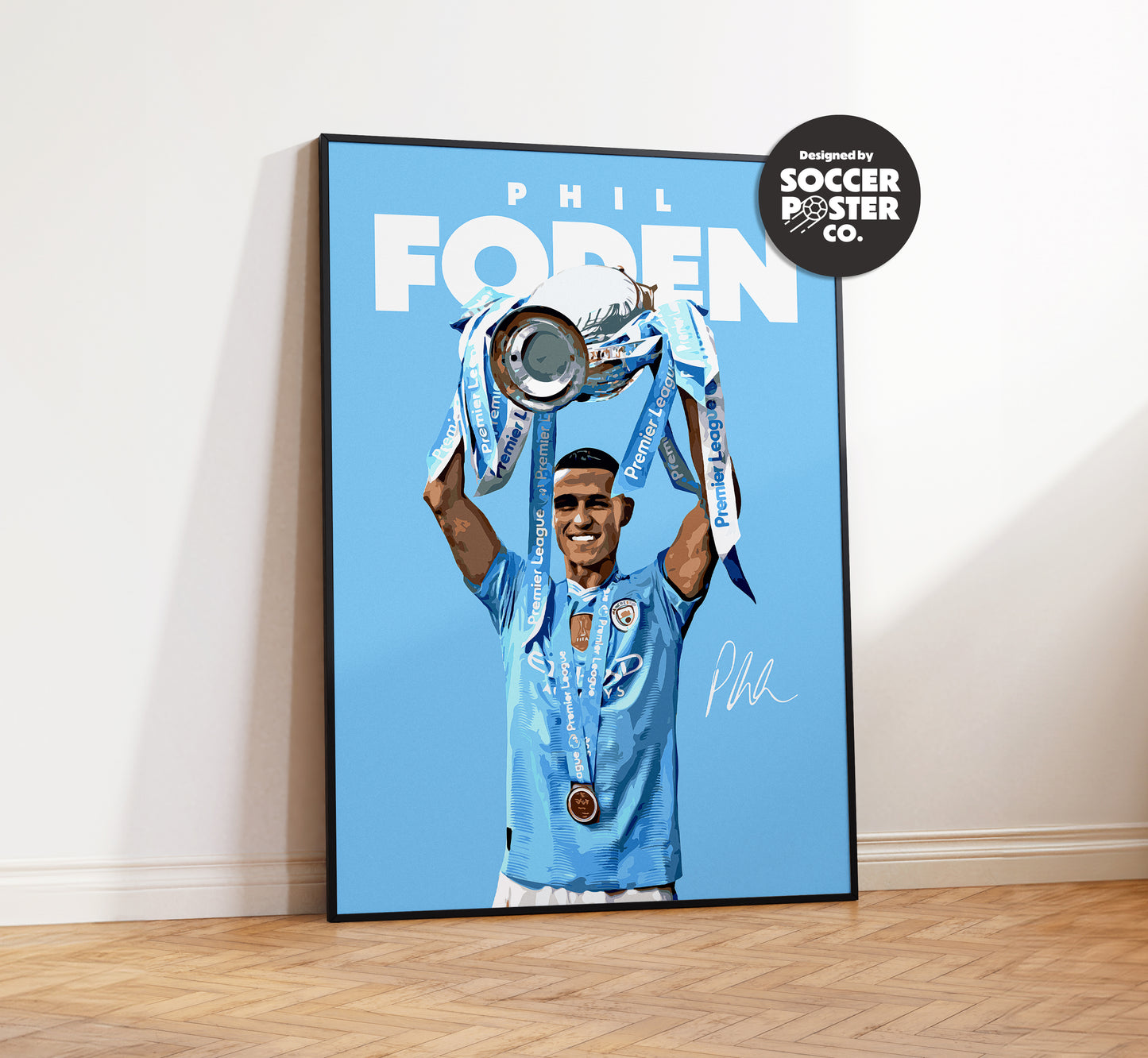 Phil Foden 'Champions 23/24' 4K Poster