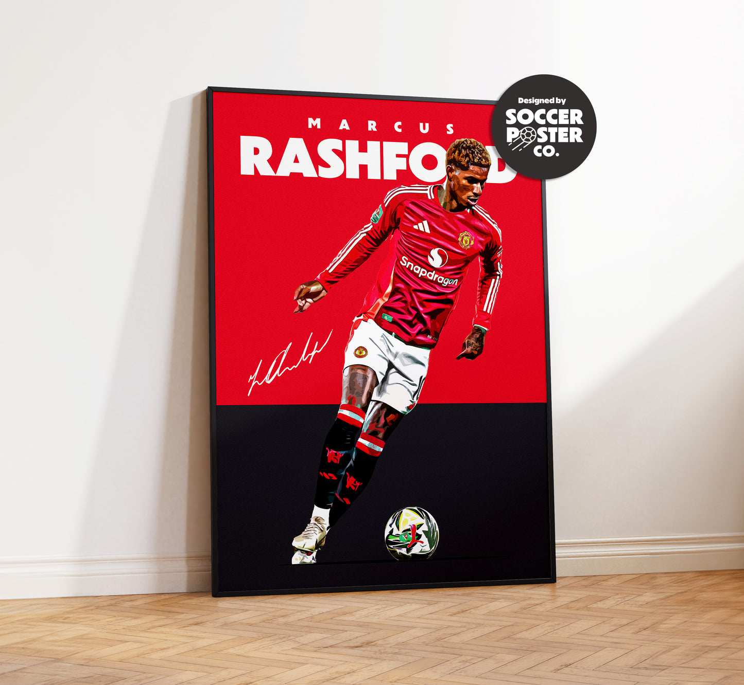 Marcus Rashford 24/25 4K Poster