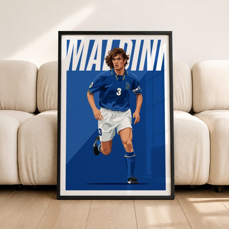 Paolo Maldini (Italy) 1998 Poster